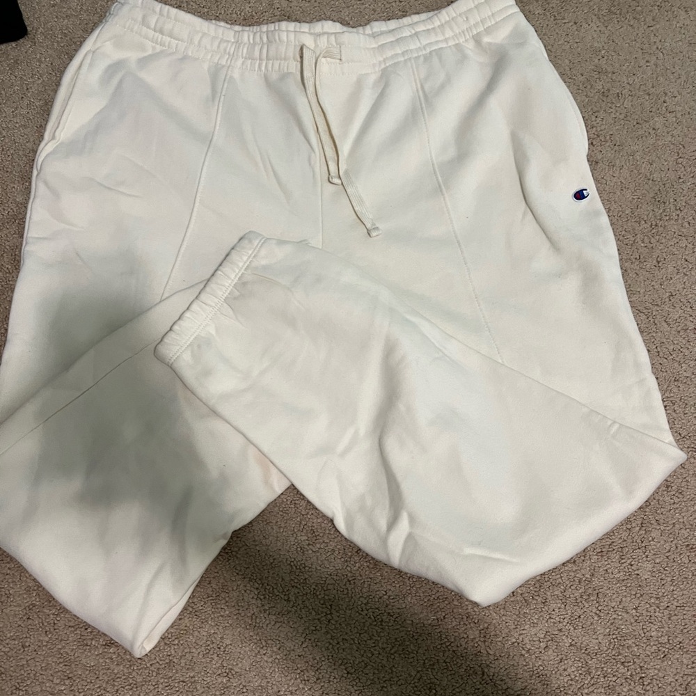 White Champion Sweatpants